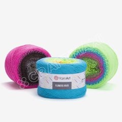 YARNART FLOWERS VIVID - EBRULİ EL ÖRGÜ İPİ