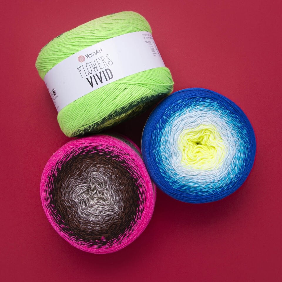 YARNART FLOWERS VIVID - EBRULİ EL ÖRGÜ İPİ