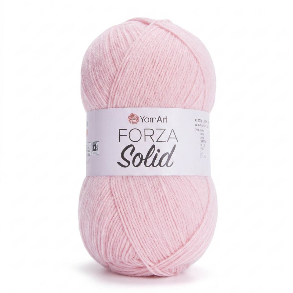 YARNART FORZA SOLID - EL ÖRGÜ İPİ PEMBE - 4634
