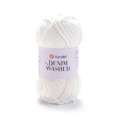 YARNART DENIM WASHED - MELANJ EL ÖRGÜ İPİ KIRIK BEYAZ - 900