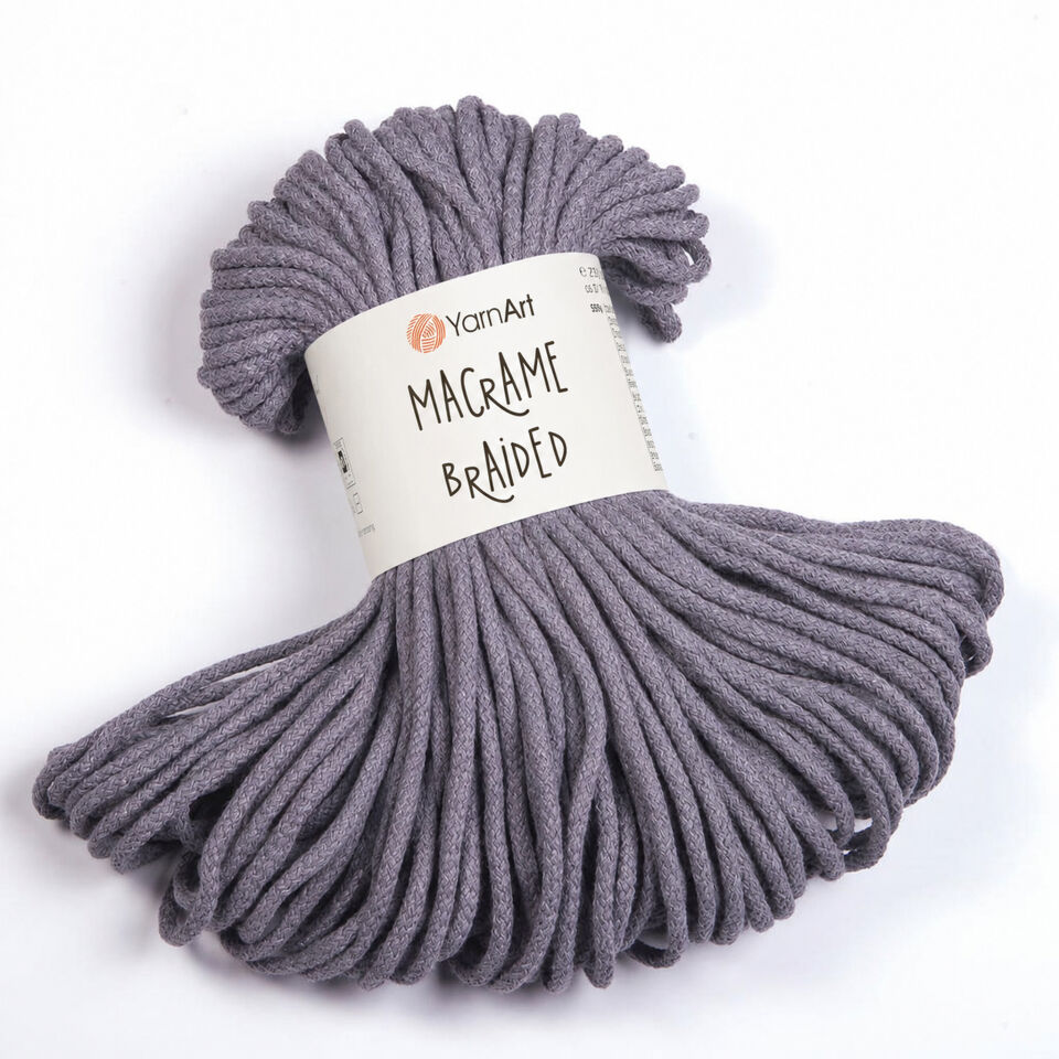 YARNART MACRAME BRAIDED - MAKROME EL ÖRGÜ İPİ GRİ - 774