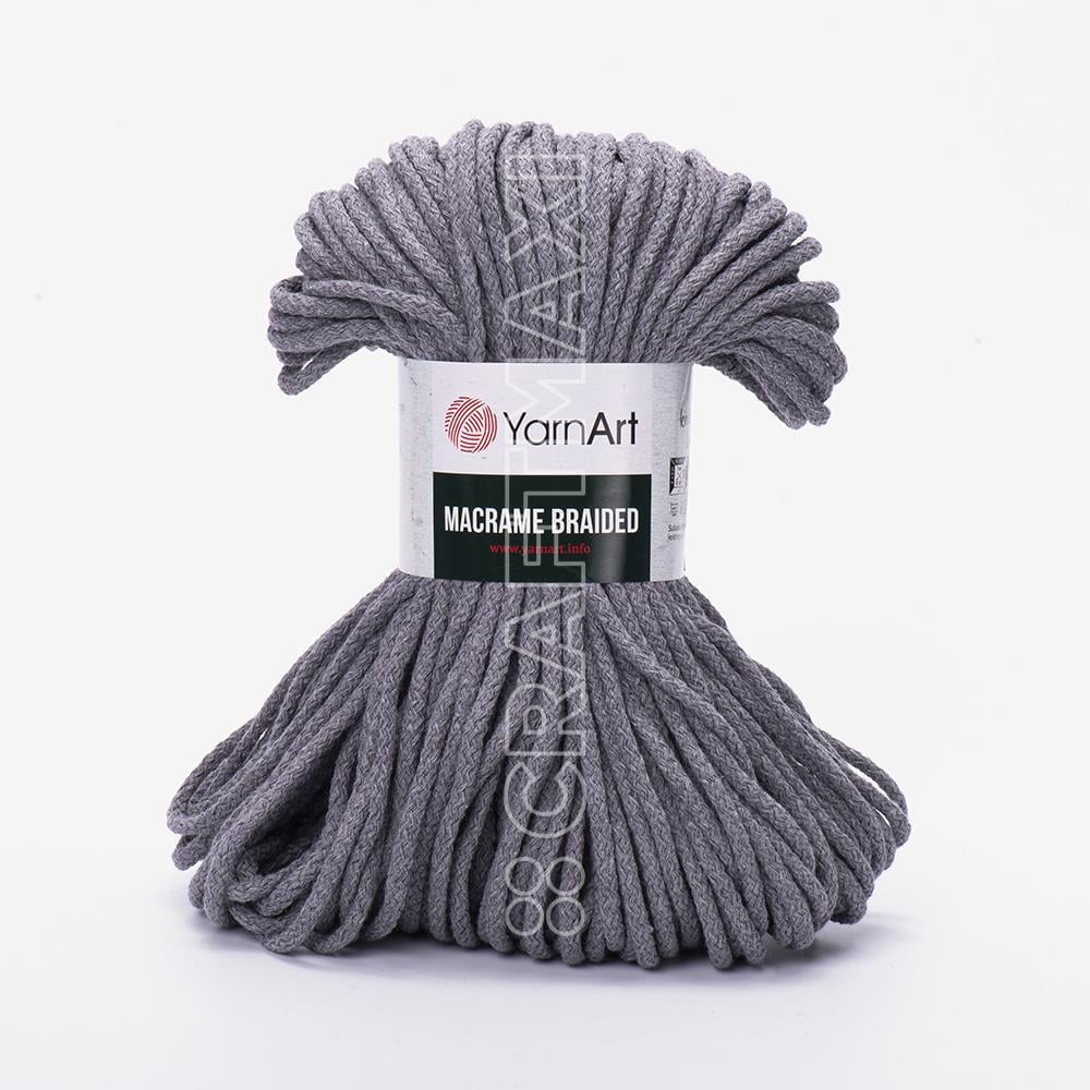 YARNART MACRAME BRAIDED - MAKROME EL ÖRGÜ İPİ GRİ - 774