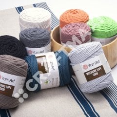YARNART MACRAME ROPE 5 MM - MAKROME EL ÖRGÜ İPİ KIRIK BEYAZ - 752