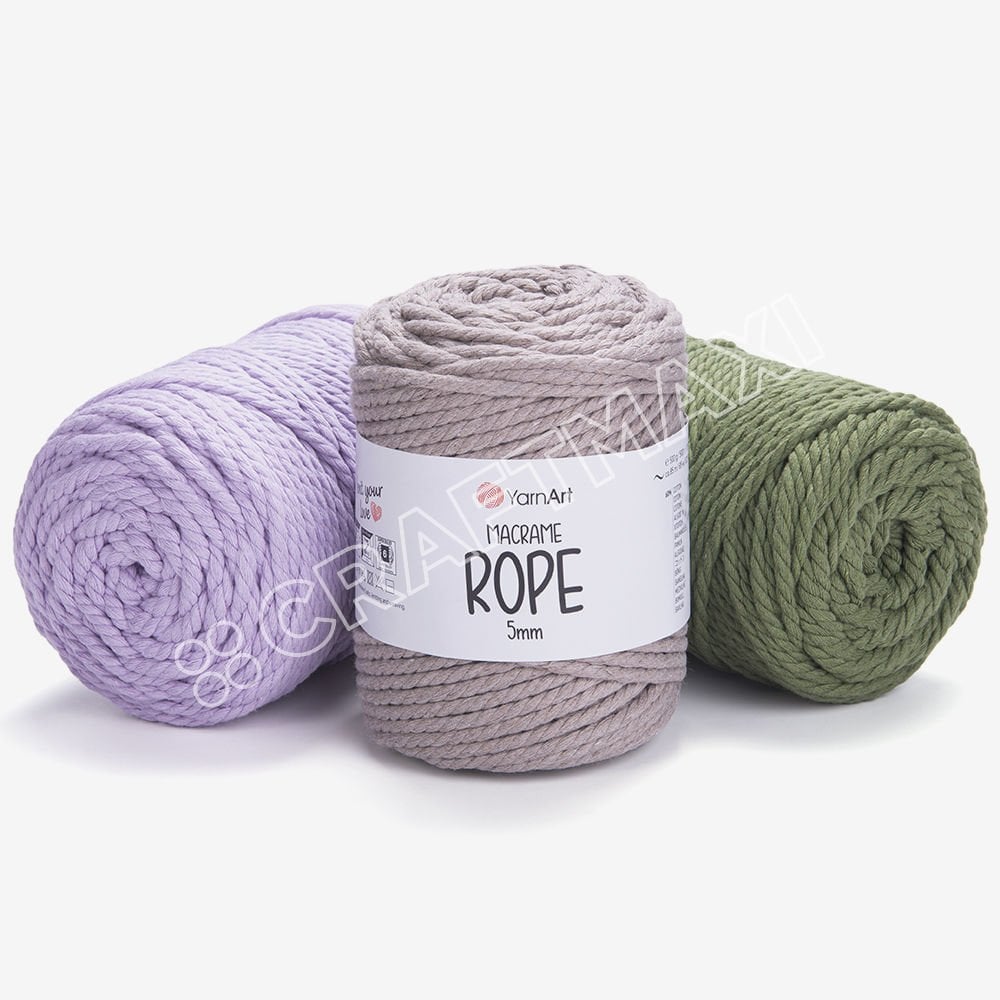YARNART MACRAME ROPE 5 MM - MAKROME EL ÖRGÜ İPİ