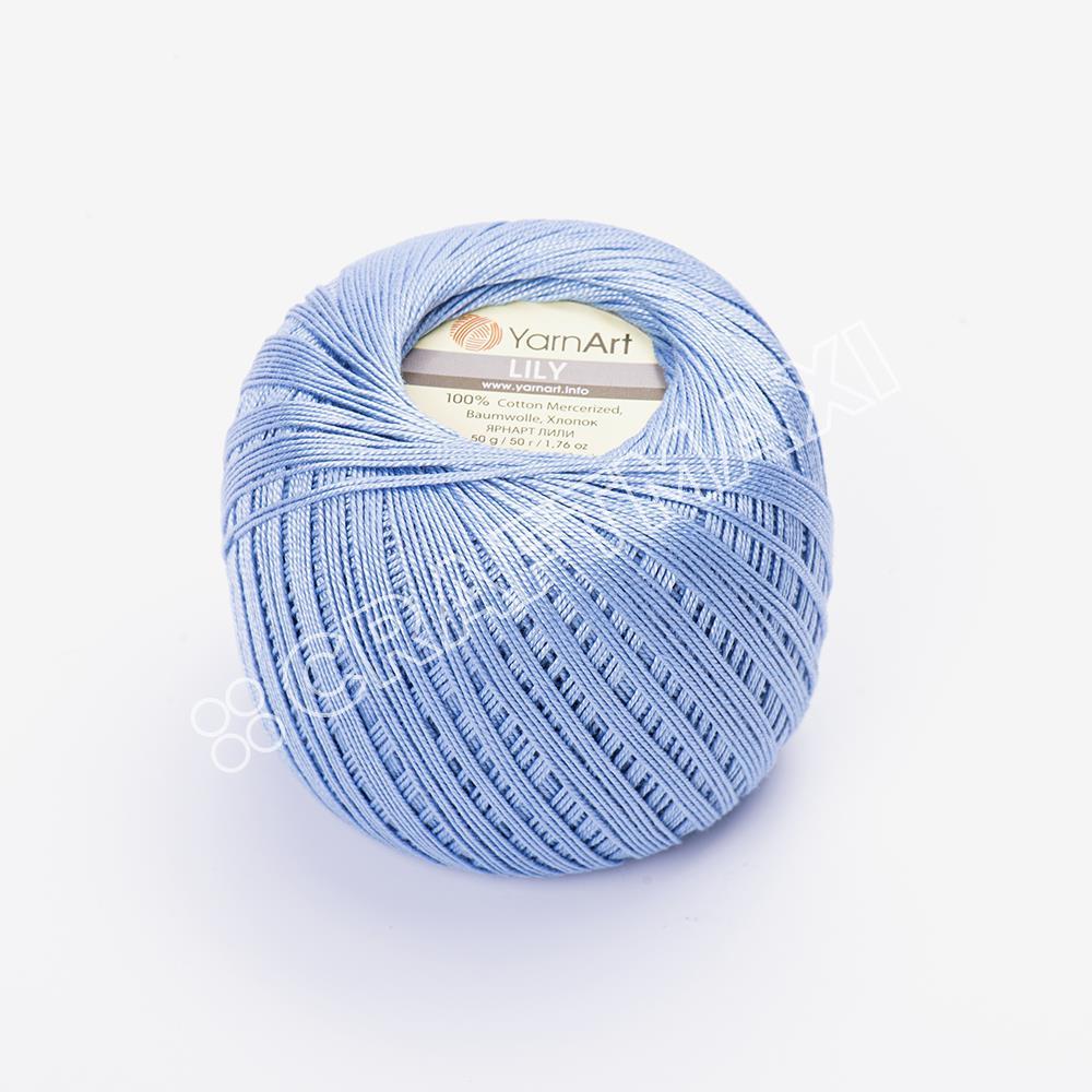 YARNART LILY - MERSERİZE DANTEL İPİ AÇIK MAVİ - 0551