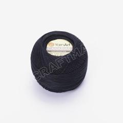 YARNART CANARIAS - MERSERİZE DANTEL İPİ SİYAH - 9999