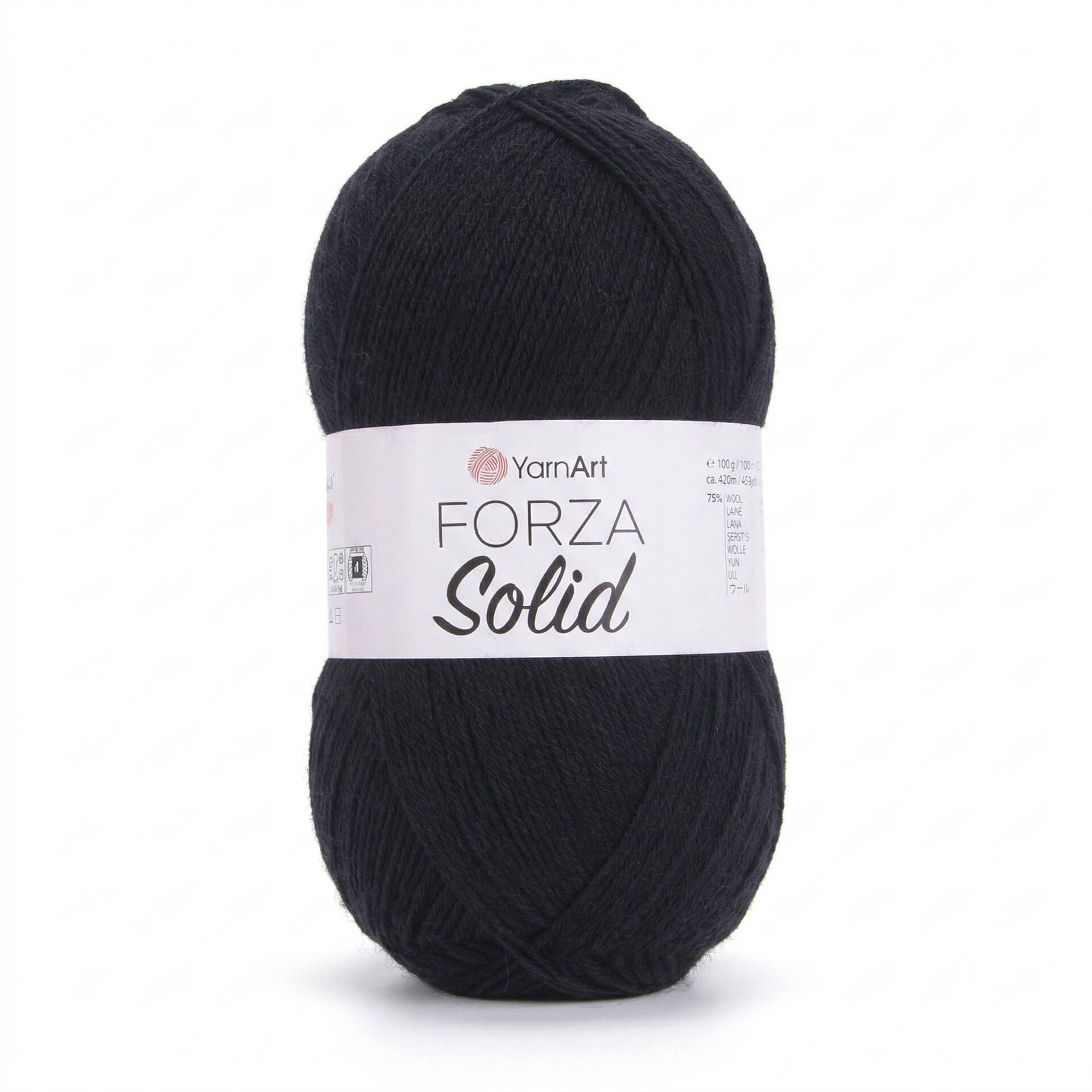 YARNART FORZA SOLID - EL ÖRGÜ İPİ SİYAH - 4621