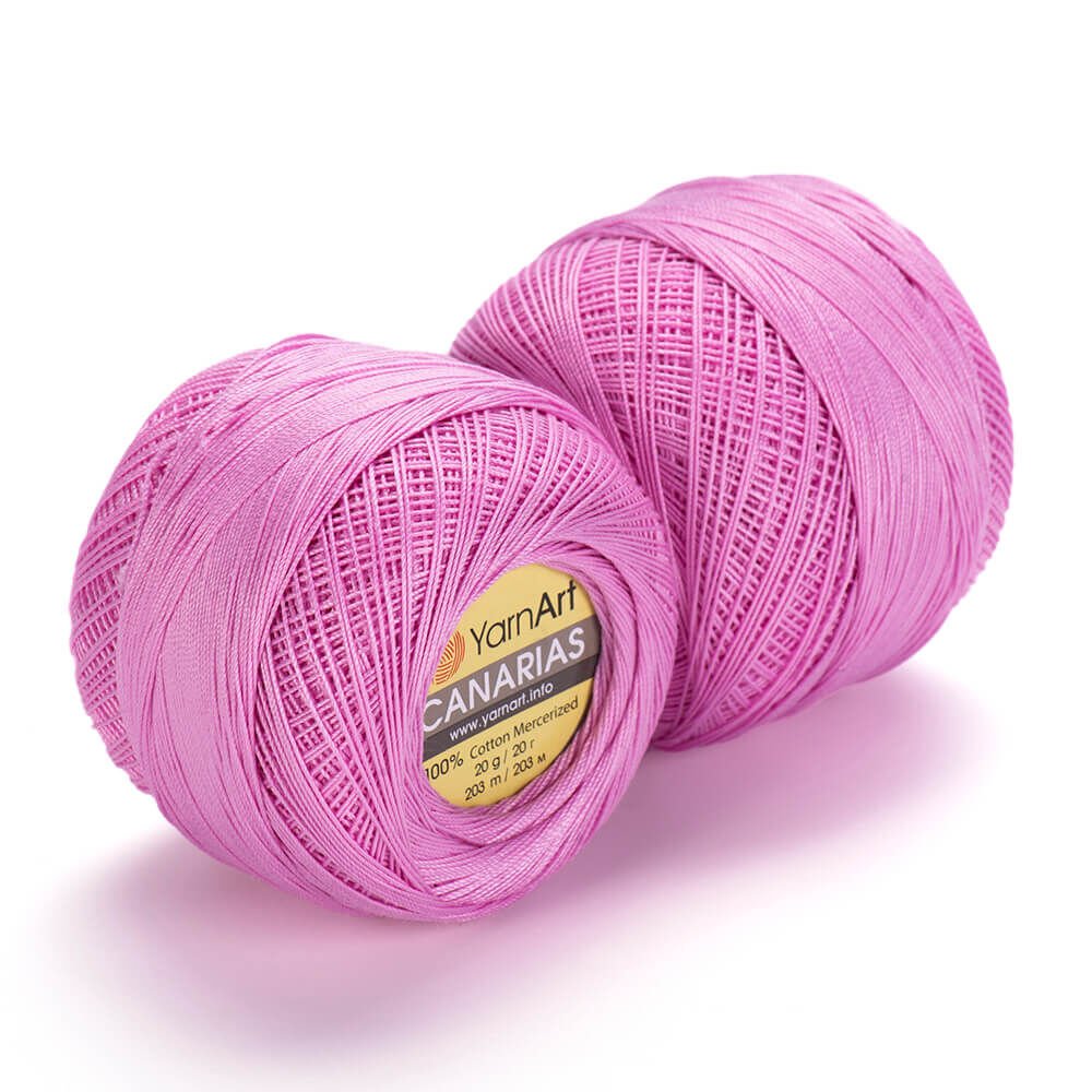 YARNART CANARIAS - MERSERİZE DANTEL İPİ PEMBE - 6319