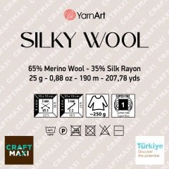 YARNART SILKY WOOL - EL ÖRGÜ İPİ BEYAZ - 347