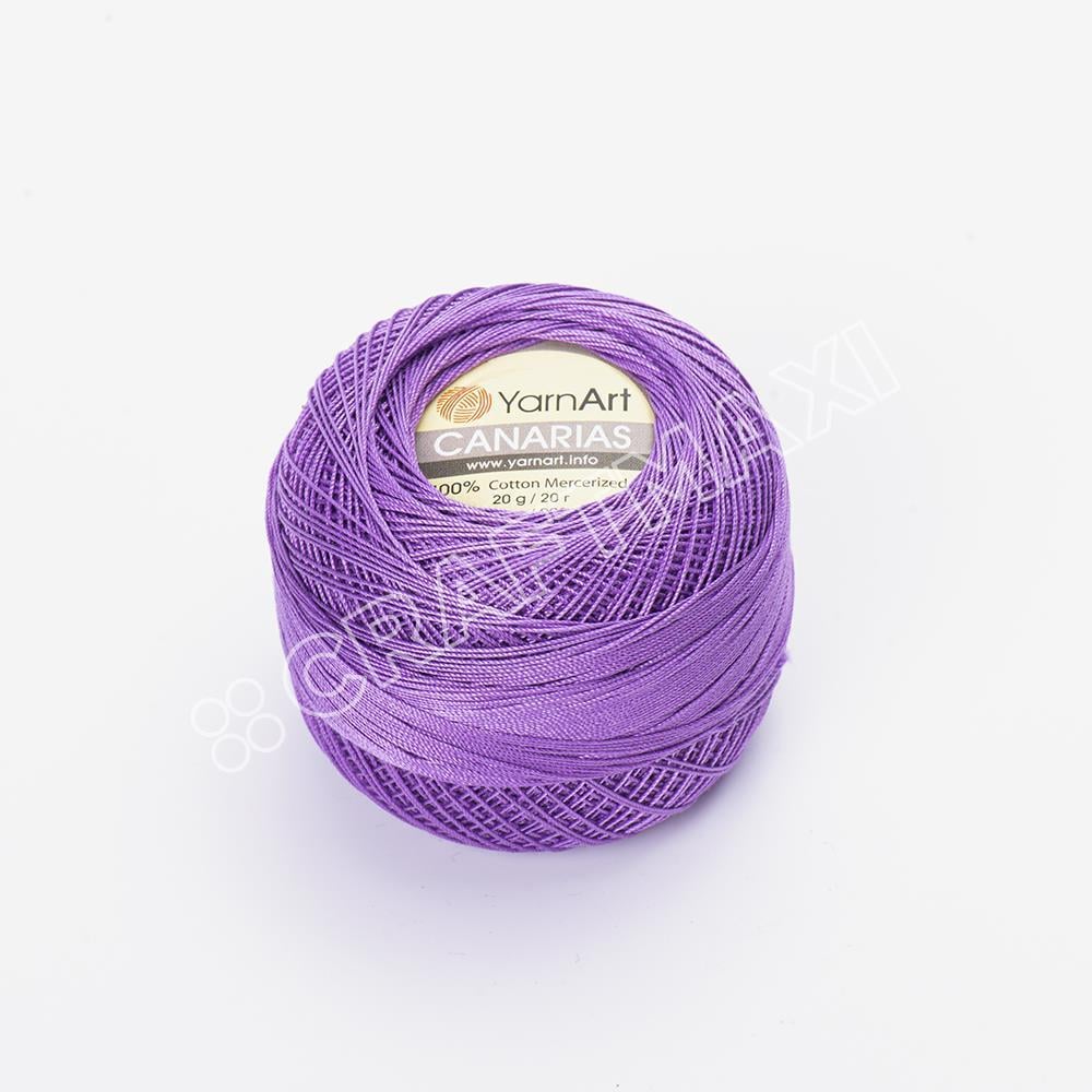YARNART CANARIAS - MERSERİZE DANTEL İPİ MOR - 6309