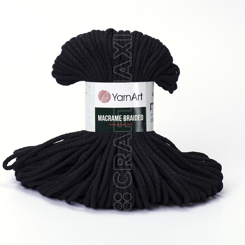 YARNART MACRAME BRAIDED - MAKROME EL ÖRGÜ İPİ SİYAH - 750