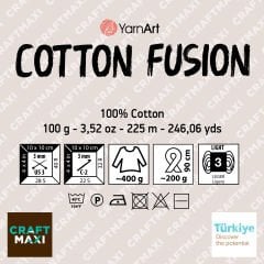 YARNART COTTON FUSION - EL ÖRGÜ İPİ EBRULİ - 3656