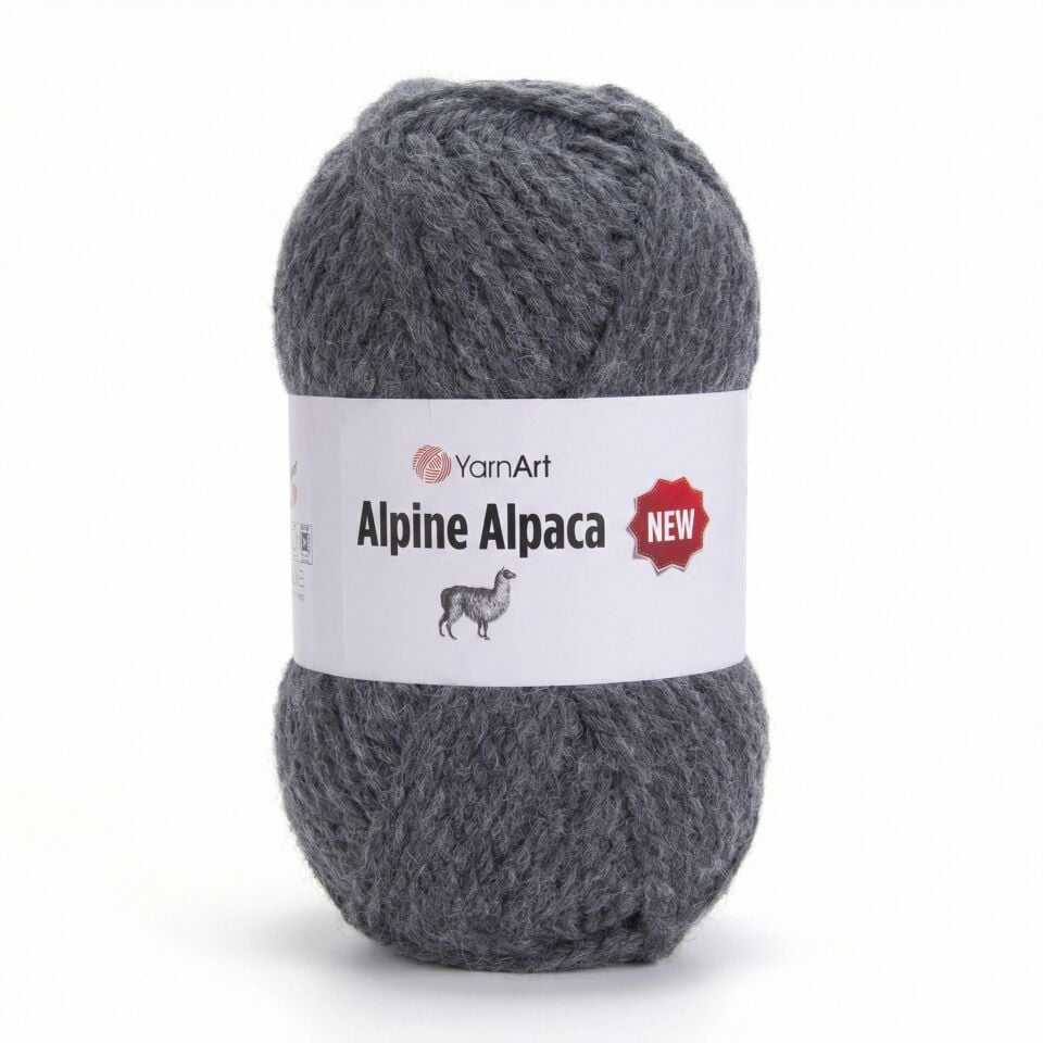 YARNART ALPINE ALPACA NEW - EL ÖRGÜ İPİ KOYU GRİ - 1436