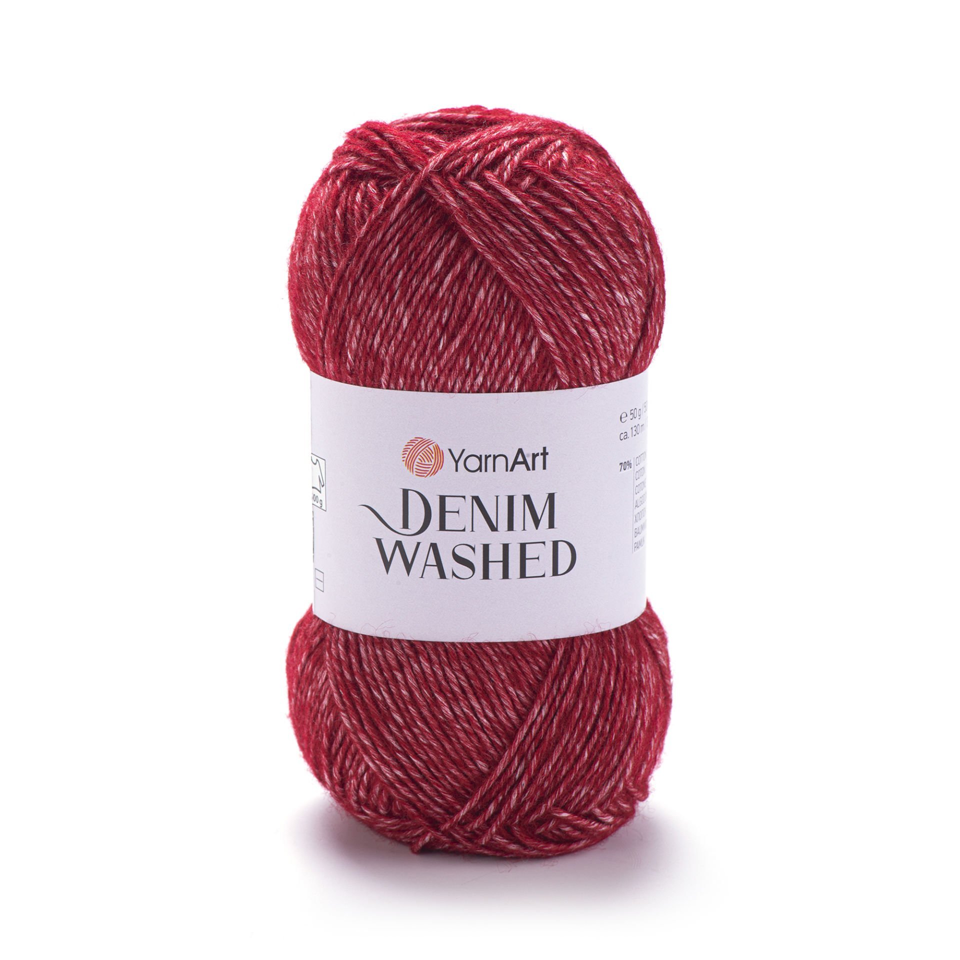 YARNART DENIM WASHED - MELANJ EL ÖRGÜ İPİ BORDO - 918