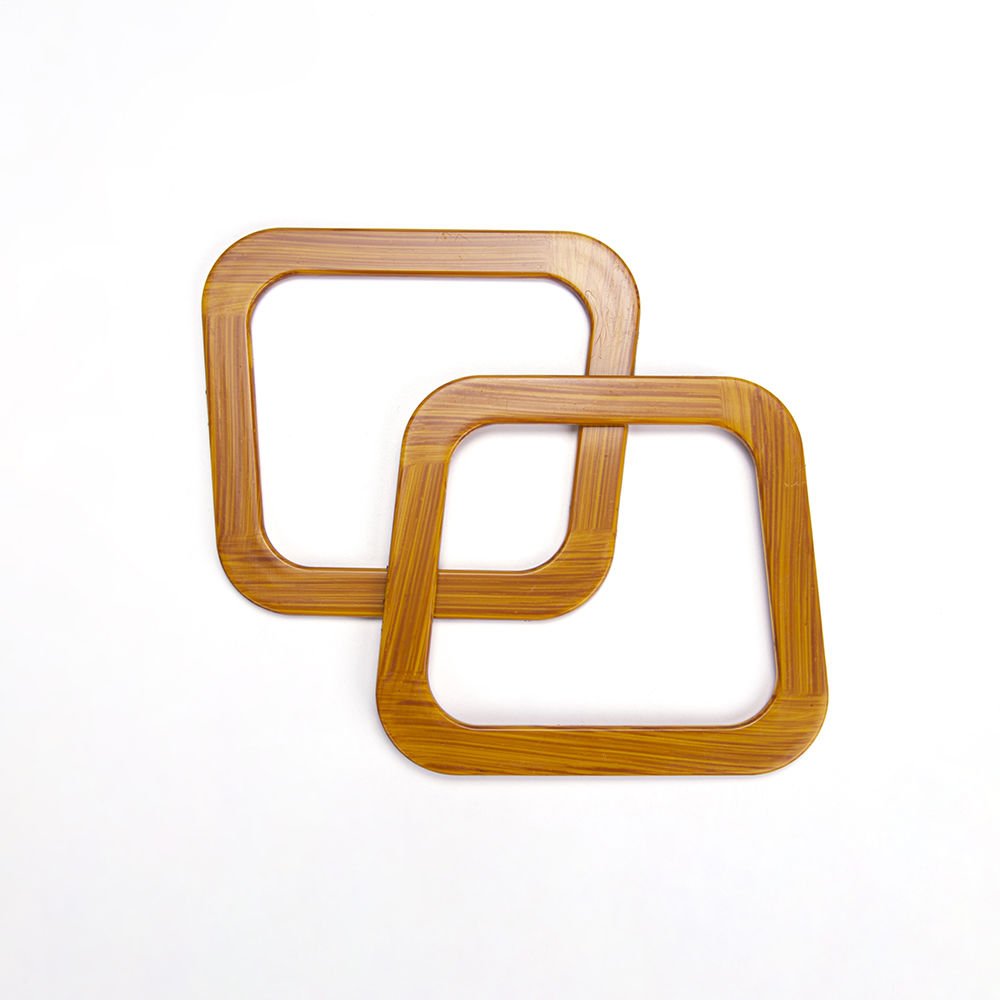 AKRİLİK KARE ÇANTA SAPI 2 ADET AHŞAP