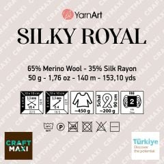YARNART SILKY ROYAL - EL ÖRGÜ İPİ SİYAH - 435