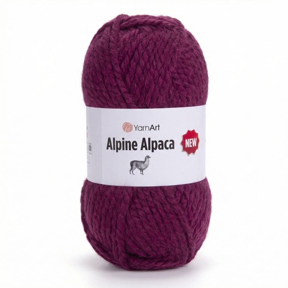 YARNART ALPINE ALPACA NEW - EL ÖRGÜ İPİ VİŞNE ÇÜRÜĞÜ - 1441