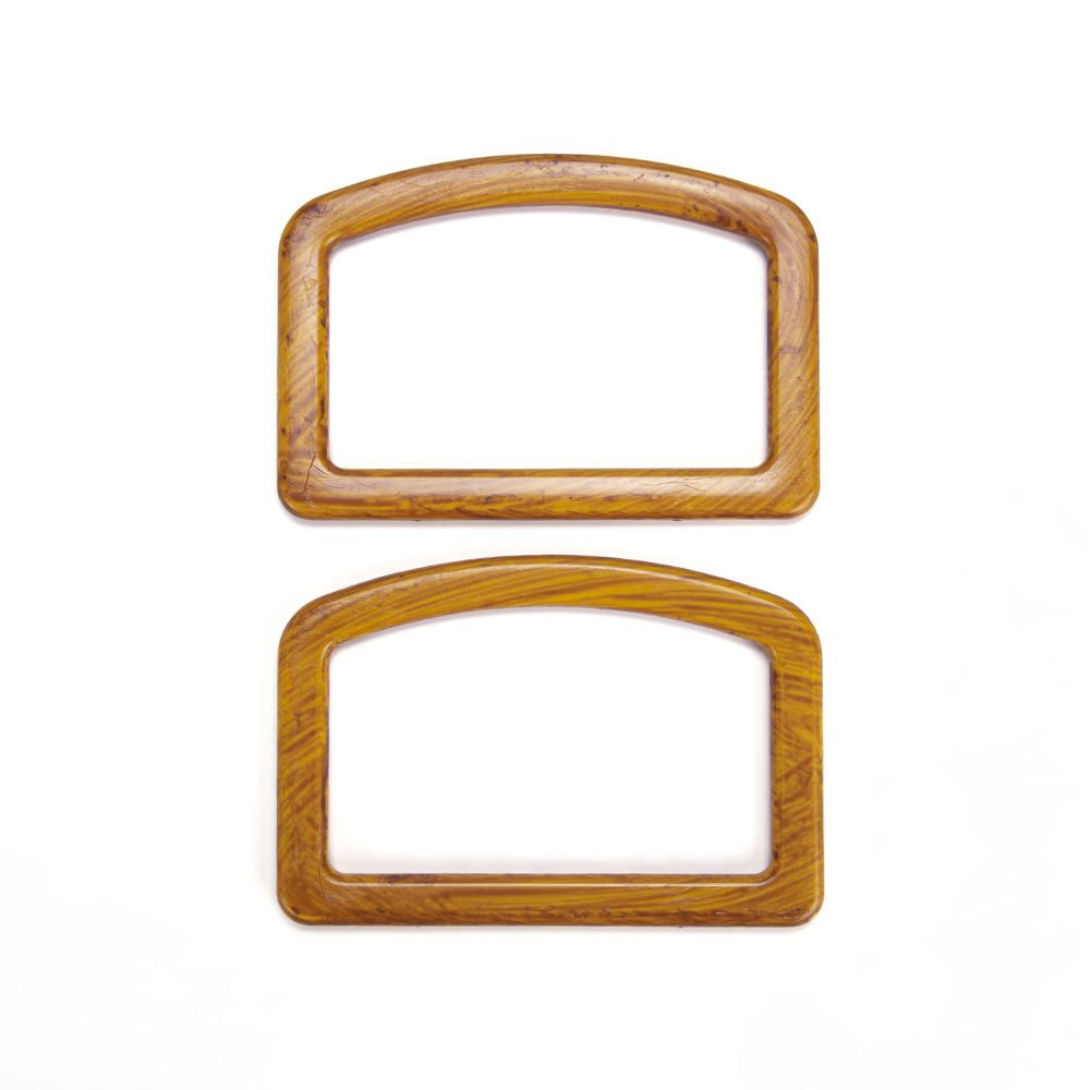 AKRİLİK DİKDÖRTGEN ÇANTA SAPI 2 ADET AHŞAP