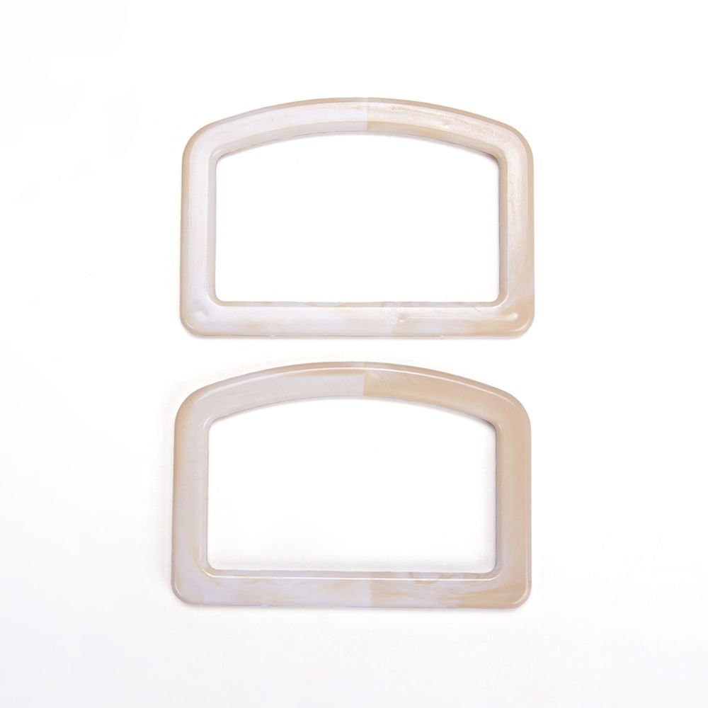 AKRİLİK DİKDÖRTGEN ÇANTA SAPI 2 ADET KREM