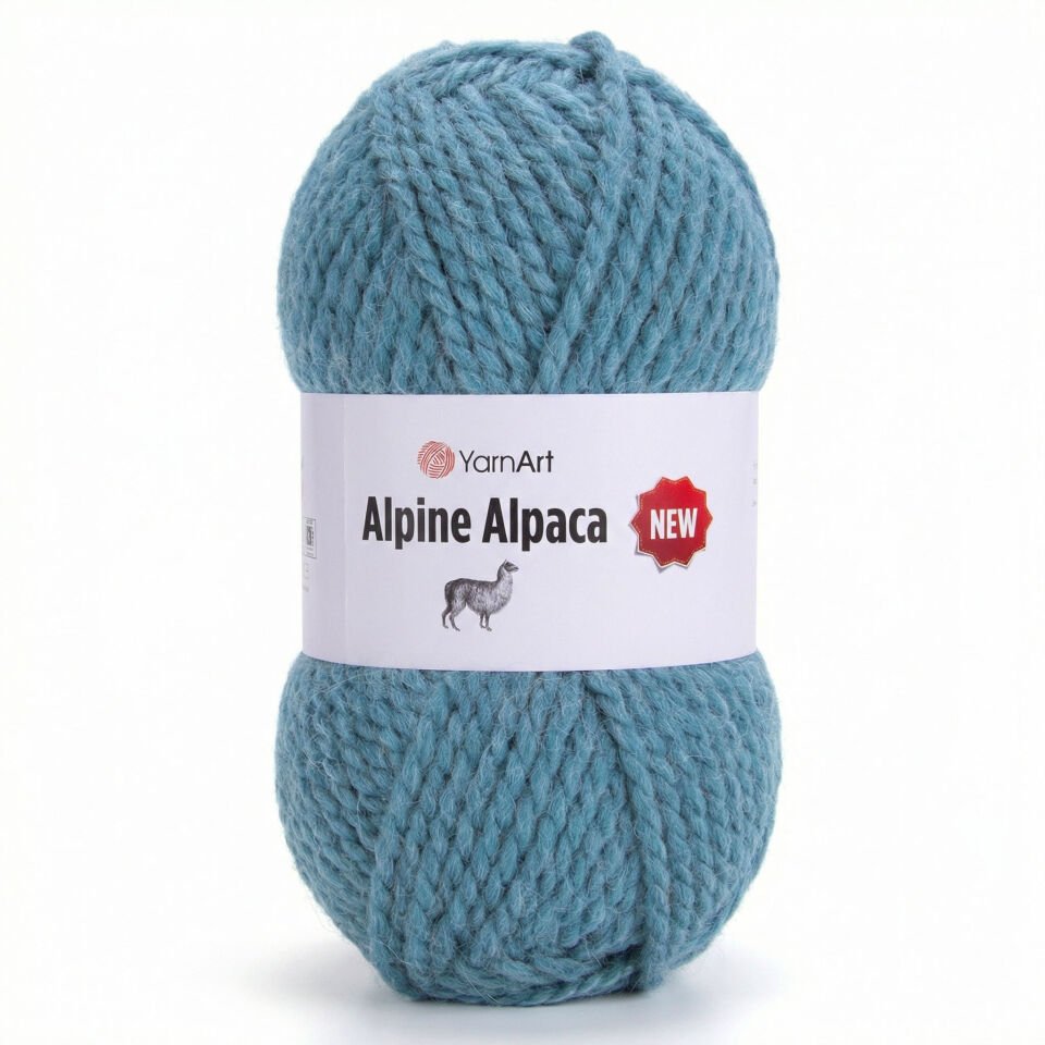 YARNART ALPINE ALPACA NEW - EL ÖRGÜ İPİ TURKUAZ - 1450