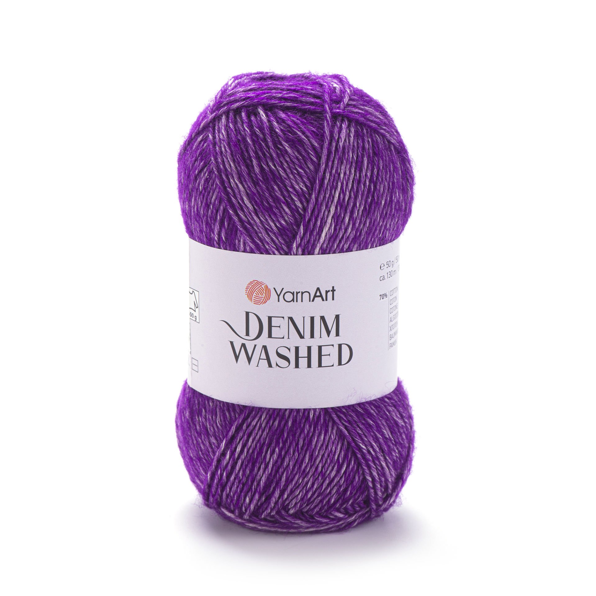 YARNART DENIM WASHED - MELANJ EL ÖRGÜ İPİ MOR - 921