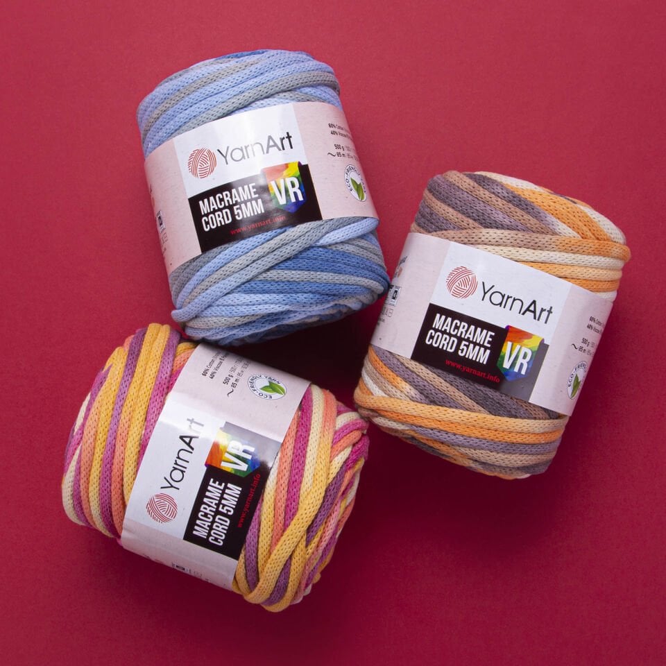 YARNART MACRAME CORD 5 MM VR - MAKROME EL ÖRGÜ İPİ