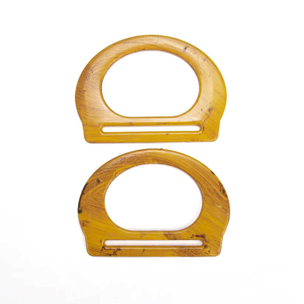 KESİKLİ D MODEL ÇANTA SAPI 2 ADET AHŞAP