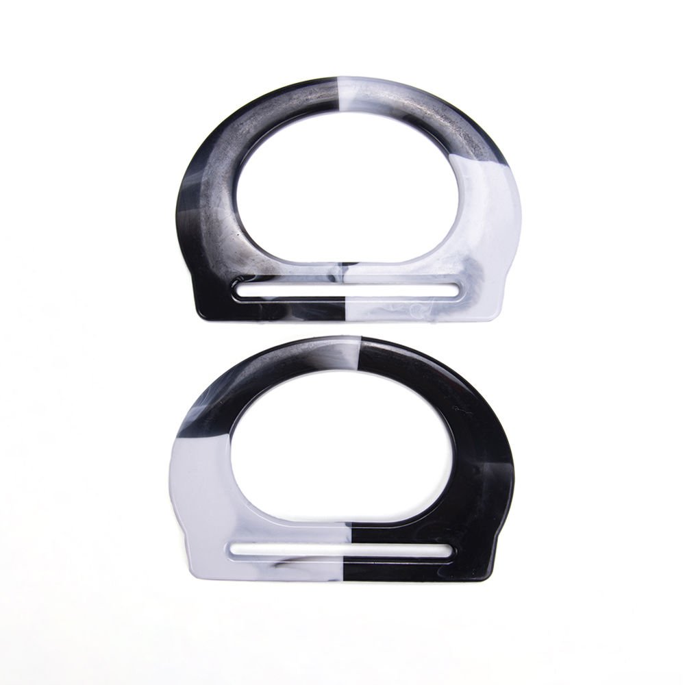 KESİKLİ D MODEL ÇANTA SAPI 2 ADET SİYAH