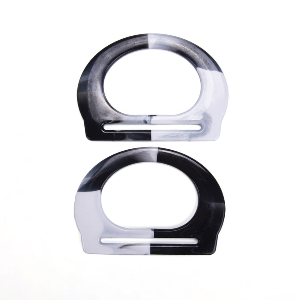 KESİKLİ D MODEL ÇANTA SAPI 2 ADET SİYAH