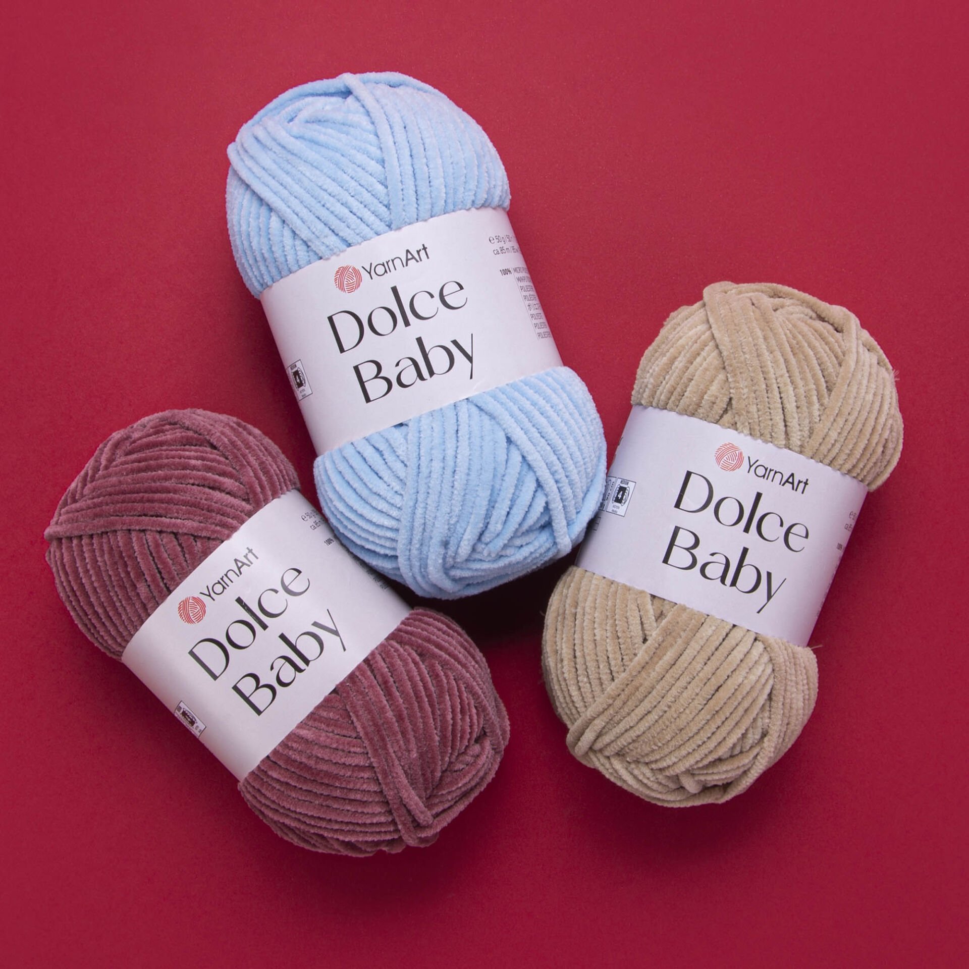 YARNART DOLCE BABY - KADİFE, BEBEK EL ÖRGÜ İPİ