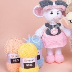 YARNART DOLCE BABY - KADİFE, BEBEK EL ÖRGÜ İPİ SİYAH - 742