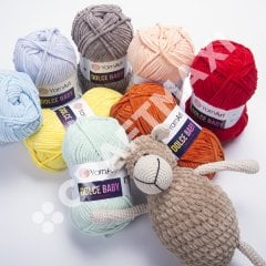YARNART DOLCE BABY - KADİFE, BEBEK EL ÖRGÜ İPİ SİYAH - 742