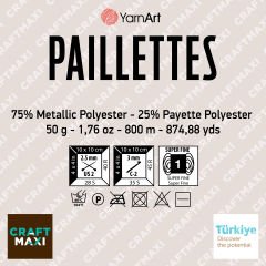 YARNART PAILLETTES - EL ÖRGÜ İPİ PEMBE - 8004