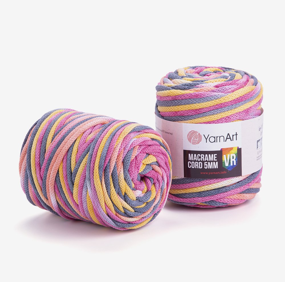 YARNART MACRAME CORD 5 MM VR - MAKROME EL ÖRGÜ İPİ EBRULİ - 913
