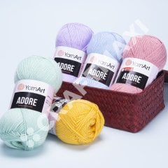 YARNART ADORE ANTI-PILLING - EL ÖRGÜ İPİ AÇIK KIRMIZI - 371