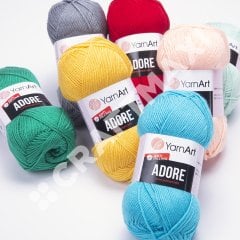 YARNART ADORE ANTI-PILLING - EL ÖRGÜ İPİ AÇIK KIRMIZI - 371