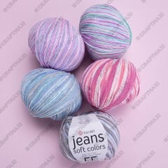 YARNART JEANS SOFT COLORS - EBRULİ EL ÖRGÜ İPİ EBRULİ - 6215