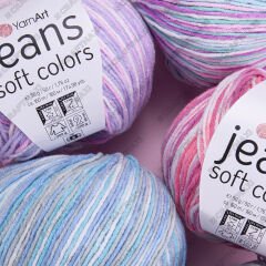 YARNART JEANS SOFT COLORS - EBRULİ EL ÖRGÜ İPİ EBRULİ - 6215