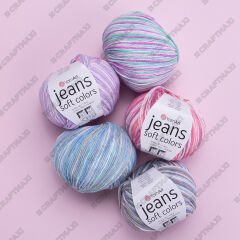 YARNART JEANS SOFT COLORS - EBRULİ EL ÖRGÜ İPİ EBRULİ - 6215