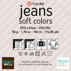 YARNART JEANS SOFT COLORS - EBRULİ EL ÖRGÜ İPİ EBRULİ - 6215