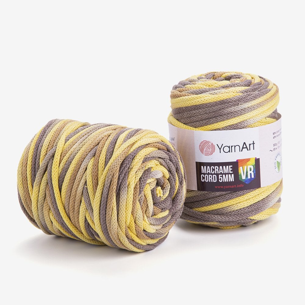 YARNART MACRAME CORD 5 MM VR - MAKROME EL ÖRGÜ İPİ EBRULİ - 914