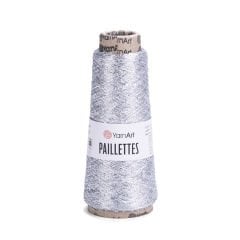 YARNART PAILLETTES - EL ÖRGÜ İPİ GÜMÜŞ - 8001