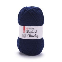 YARNART SHETLAND CHUNKY - EL ÖRGÜ İPİ LACİVERT - 634