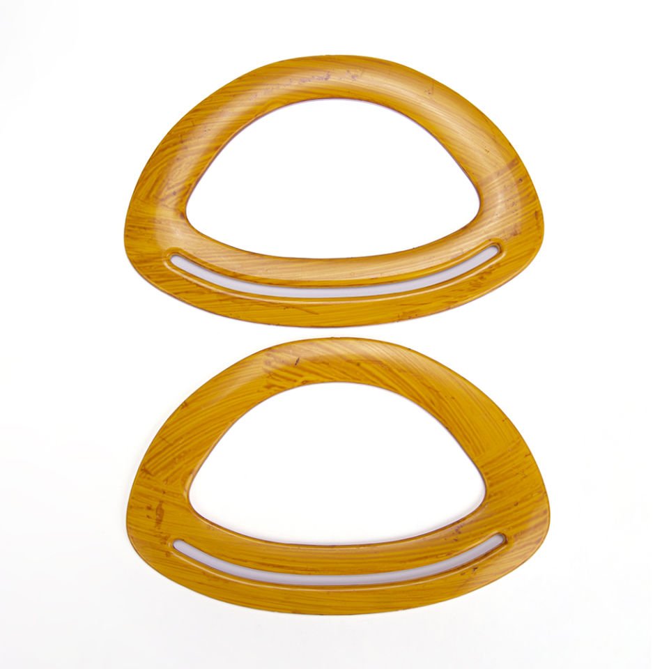 KESİKLİ OVAL D MODEL ÇANTA SAPI 2 ADET AHŞAP