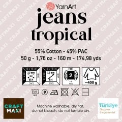 YARNART JEANS TROPICAL - EBRULİ EL ÖRGÜ İPİ