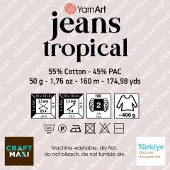 YARNART JEANS TROPICAL - EBRULİ EL ÖRGÜ İPİ EBRULİ - 622