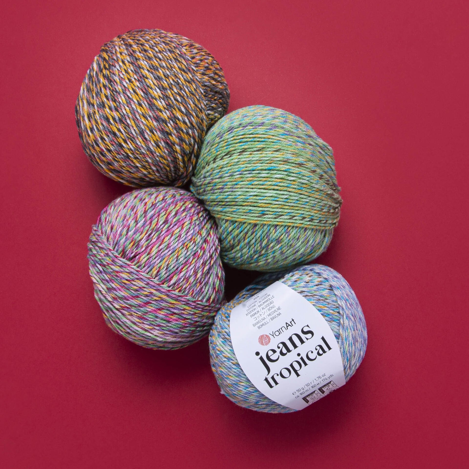 YARNART JEANS TROPICAL - EBRULİ EL ÖRGÜ İPİ