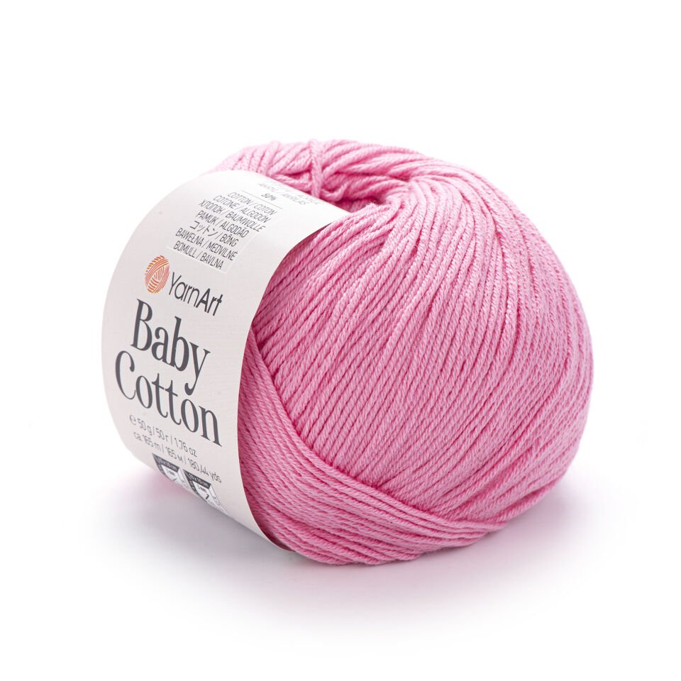 YARNART BABY COTTON - BEBEK EL ÖRGÜ İPİ KOYU PEMBE - 414