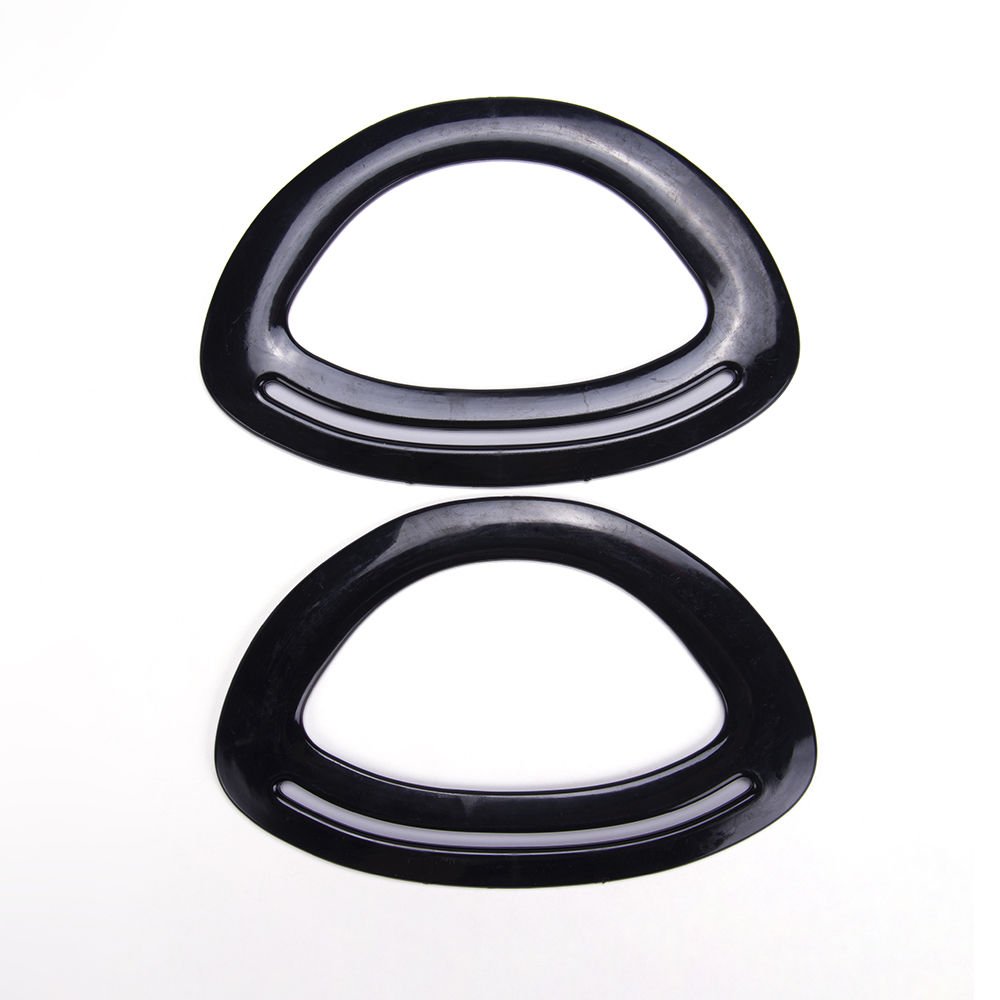 KESİKLİ OVAL D MODEL ÇANTA SAPI 2 ADET SİYAH