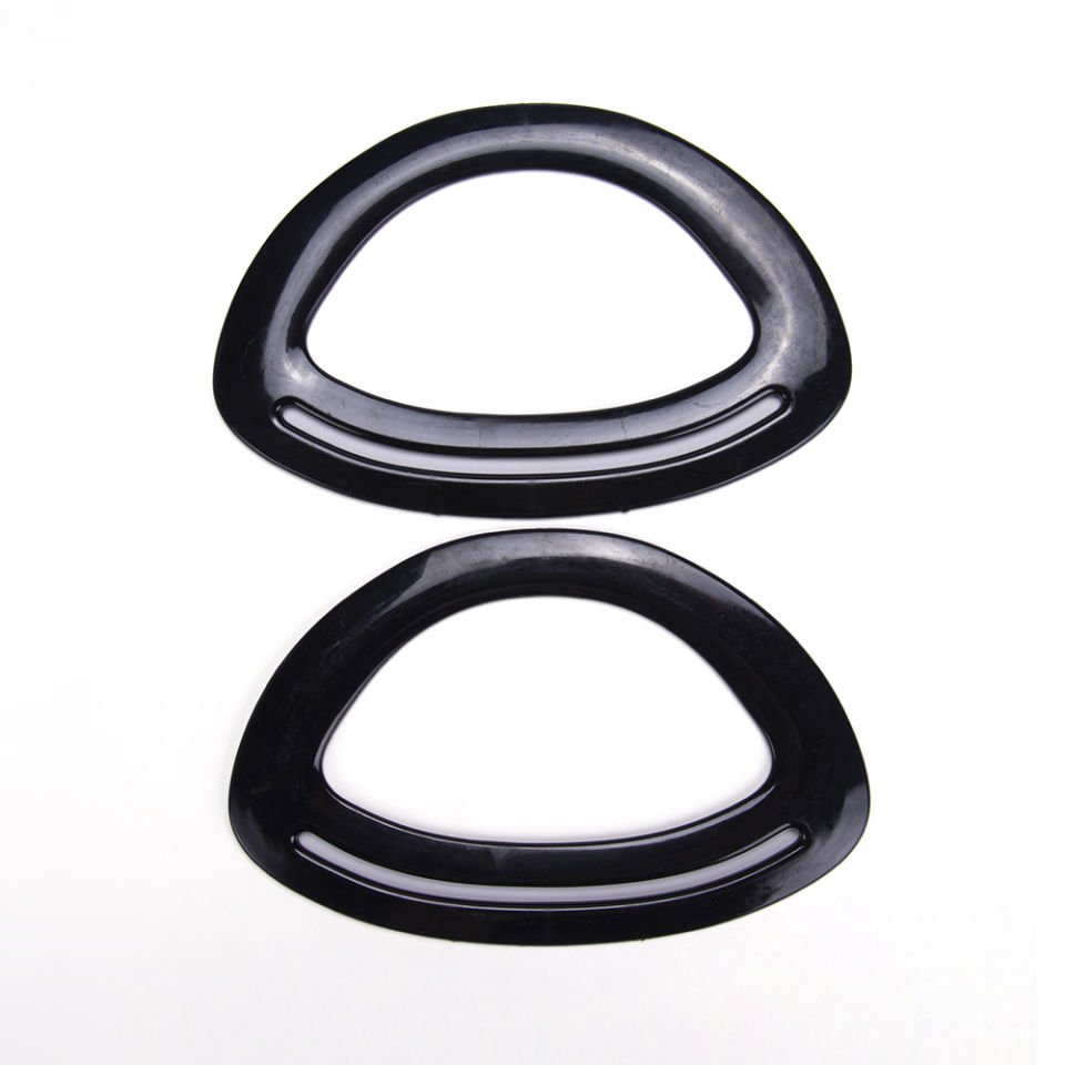 KESİKLİ OVAL D MODEL ÇANTA SAPI 2 ADET SİYAH